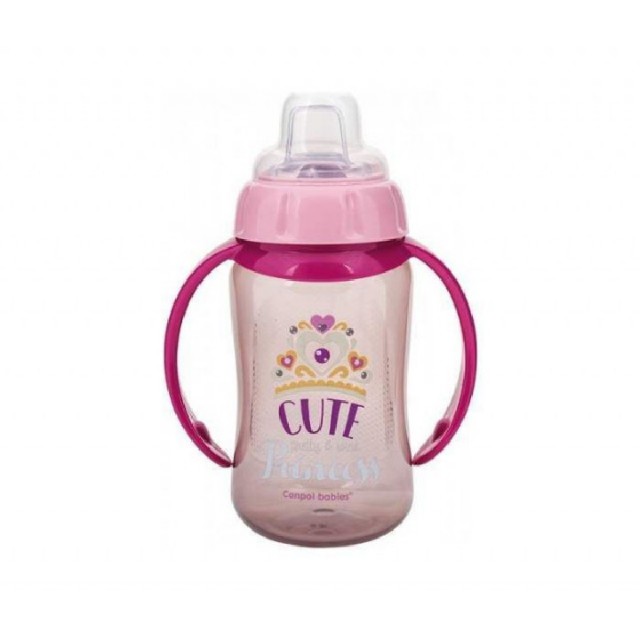 CANPOL BABY CUP WITH HANDLES - FUTURE DAYDREAMS (PINK)
